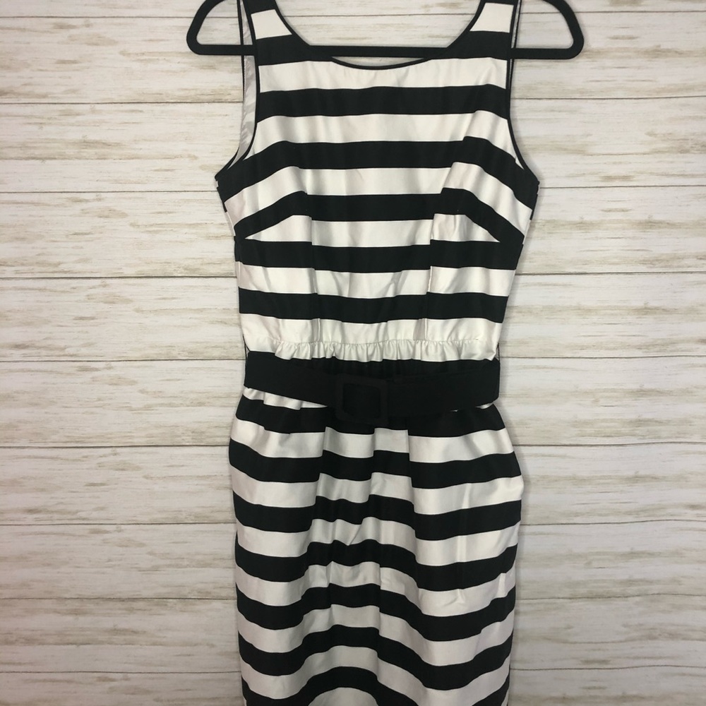 NEIMAN MARCUS black and white striped dress